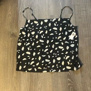 Black & white camisole top